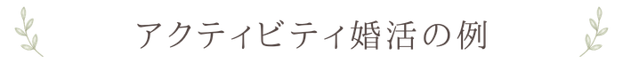 アクティビティ婚活の例
